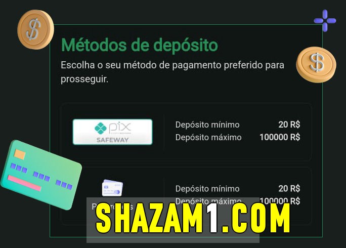 O cassino shazam bet oferece uma grande variedade de métodos de pagamento