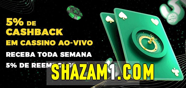 Promoções do cassino ao Vivo shazam 